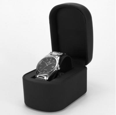 China High End Jewelry Wooden Box , Matte Black Single Watch Packaging Box for sale