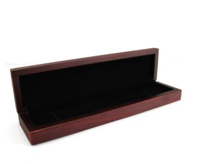 China Recyclable Long Wooden Jewelry Box For Christmas Souvenir Watch Chain for sale