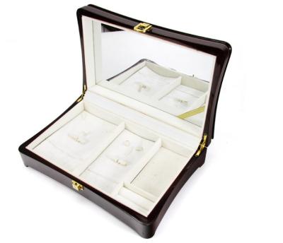 China Luxury Wood Gift Box Packaging / Wooden Jewelry Case In Glossy Finish for sale