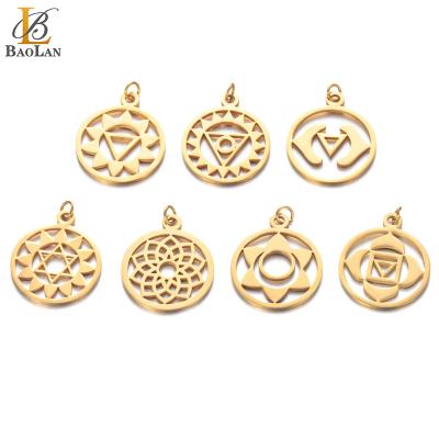 China FASHIONABLE new stainless steel design hot sale gift of high quality David Star Triangle Sunflower Sun pendant flower for sale