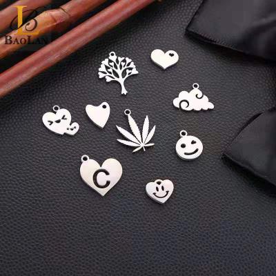 China Hot Selling Gift Cute Stainless Steel Design New High Quality Pendants Cloud Heart Tree Smile Face Wink Emoticons for sale