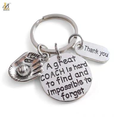 China Fashionable BAOLAN JEWELRY Stainless Steel Design New High Quality Baseball Coach Key Chains Great Unforgettable Hot Selling Gift for sale