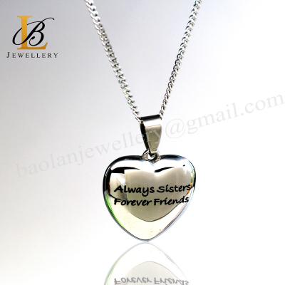 China Always Sisters Necklace Stainless Steel Jewelry TRENDY High Quality Design Your Own Shape Laser Cut High Polished BAOLAN JEWELRY Good I for sale