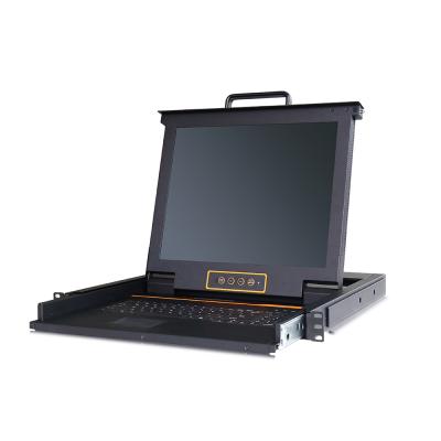 China 2021 New Product 1U 19 Inches Single Rail Rackmount Hdmi Hdmi Connector 1 Hdmi Kvm Left Drawer Hot-Pluggable for sale