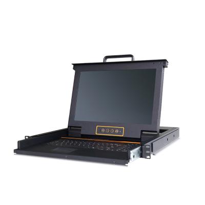 China 2021 Single Rail Slide Most Popular 1U 17.3 in. Rackmount Widescreen Hdmi Rackmount Lcd Monitor Rackmount Lcd Monitor for sale