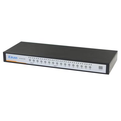 China One USB 16 Computer Console Controls High Quality 2021 Most Popular 2048X1536 Ddc2B 16 Usb VGA Rack Mount Kvm Port Switch for sale