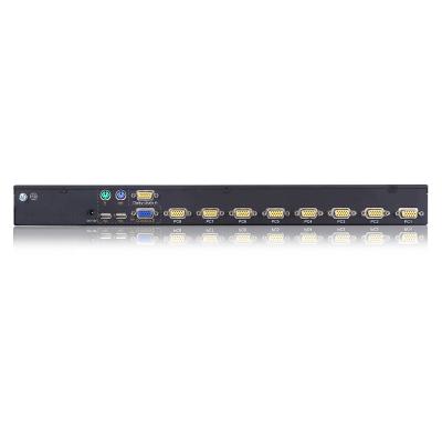 China A High Quality USB/PS2 8 Console Controls Computers Product Selling Products OEM Logo Printed 8 Port VGA Kvm Switch Kvm Usb/Ps2 Rackmount Switches for sale