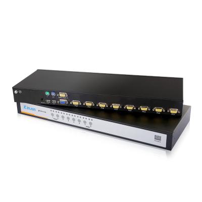 China One New 8 Kvm Usb/Ps2 Port VGA Kvm Switch Rackmount Switches USB/PS2 Console Controls 8 Computers Model Customized for sale