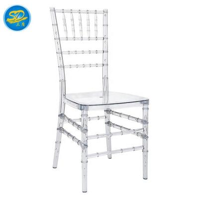 China EUROPEAN OEM Factory Plastic Chiavari Resin Acrylic Transparent Chair for sale