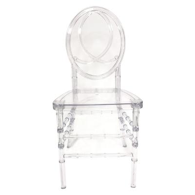 China Modern Crystal Wedding Chair Resin King And Queen Event Party Clear Acrylic Chair for sale