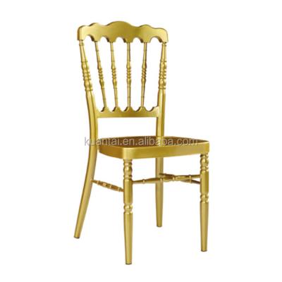 China Modern WHOLESALE GOLD STACKING NAPOLEON CHAIR FOR WEDDING for sale