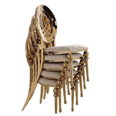 China Contemporary 5 Years Guarantee Time Event Party Wedding Dining Furniture Stainless Steel Chair For Sale for sale