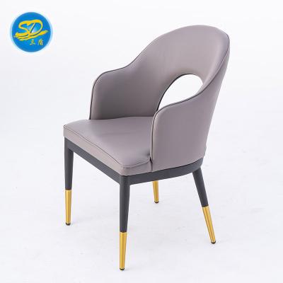 China Universal High Quality Modern Upholstered Dining Chairs Metal Frame Leather Chair With Good Price for sale