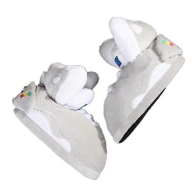 China Fashion trend shape AJ trend back to future warm plush cotton slippers supplying AJ fashion slippers shoes men's and women's cotton shoes for sale