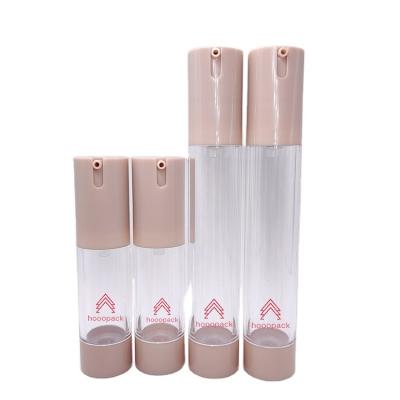 China Wholesale Empty Cosmetic Round Cheap Plastic Rose Pump Airless Bottle for sale