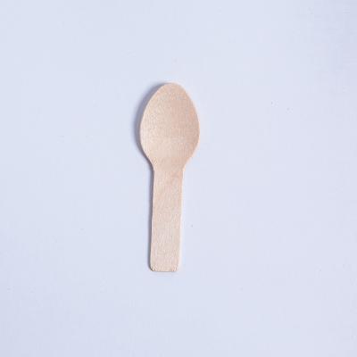 China Birch Wood Spoon/Disposable Eco-Friendly Stocked Natural Biodegradable Bulk Forks/Disposable Knives Ice Cream Spoon for sale