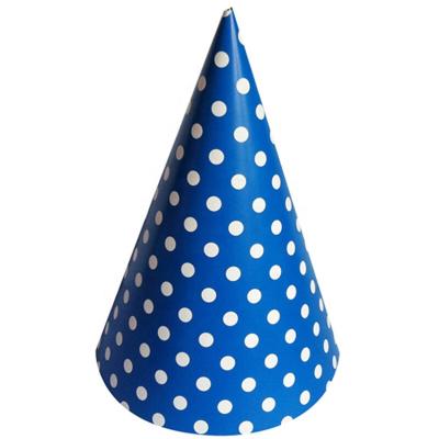 China Wholesale High Quality Clothing Polka Dot Special Offer Polka Dot Cone Shaped Paper Hat Birthday Party for sale