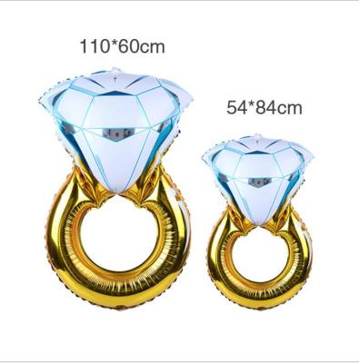 China 43/33 inch new design Diamond Wedding Ring Foil Balloons gift toy decorated and supplied foil balloon for sale