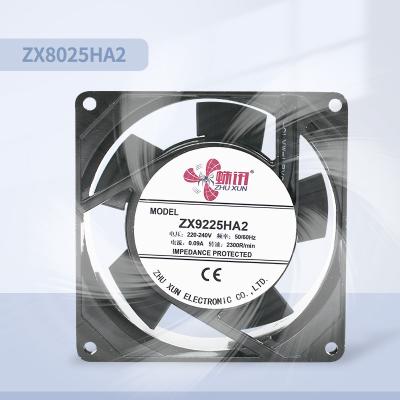 China Factory ZX8025HA2 Fan 29/33Dba Strong Small Double Axial Fan 11W Fan 11W Ball Bearing AC Fan 29/33Dba for sale