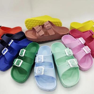 China Unisex Sandals Sandalias Mujer EVA Foam Sole EVA Slipper Summer Fashion Two Straps EVA SLIPPER Beach Sandals Birken Style HOT Injection for sale