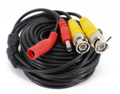 China Copper Accessories 3 1 RG59 BNC Security CCTV Extension Video Audio DC to BNC CCTV Cable for sale