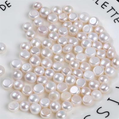 China Jewelry Making Factory Cheap Price 8.5-9.5mm White Natural Flat Button Loose Beads Beads For Jewelry Making for sale