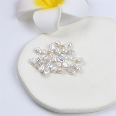 China Jewelry Making 6-6.5mm Real White Natural Freshwater Pearls Keshi Irregular Shape Loose Pearls Beads for sale