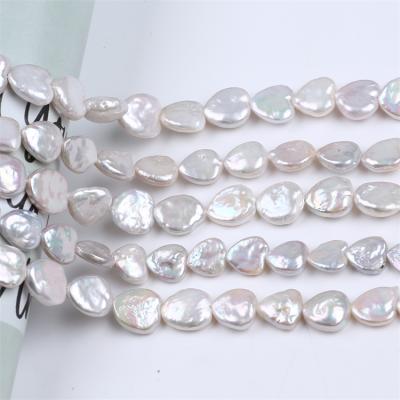 China Jewelry Making 11-19mm Heart Shape Natural Freshwater Pearl Beads Strand For Jewelry Making for sale