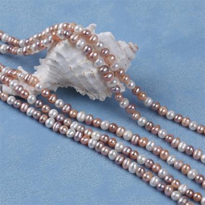 China Jewelry Making 5-6mm Mixed Color Freshwater Pearl Beads Potato Shape Freshwater Pearl Strands Wholesale for sale