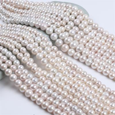 China Jewelry Making Luminous Oil Plating Real Edison Round Pearl Strand Loose Freshwater for sale