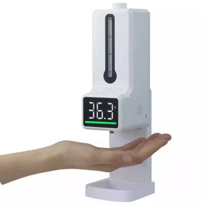 China Foam Soap Dispenser Q7 Max Thermometer Soap Dispenser 14 Tongues 1000ML Hand Sanitizer Refillable Dispenser With Temperature Measuring 2 In 1 for sale