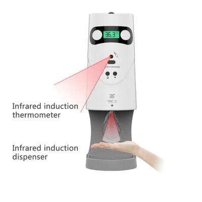 China Foam Automatic Soap Dispenser 1200ML Thermometer Soap Dispenser WZ-001TM Intelligent Automatic Hand Sanitizer Dispenser Spray Foam Gel Types for sale