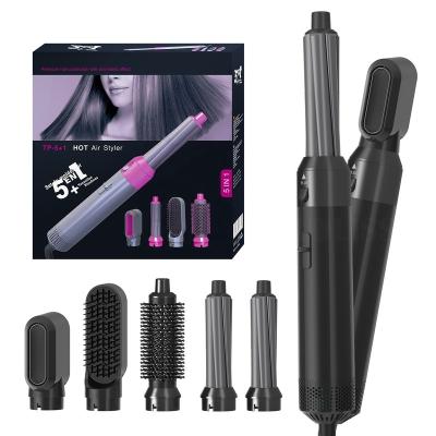 China Hair+straightening Curling Hair 5 in 1 Hot Airbrush One Step Black Hair Styling Tool Magic Hair Curling and Hair Straightening Tools WT-618 Hot Air Styler for sale