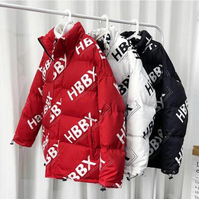 China MJMU45 Fashionable Viable Thicken Clothes Couple Letter Print Men Fashion Jackets Winter Men's Padding Jackets for sale