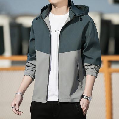 China MJQ40 Fashion Colorblock Breathable Men Spring Jackets 2022 Plus Size Custom Logo Jackets for sale