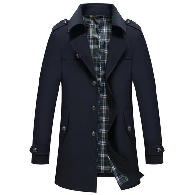 China Autumn Anti-wrinkle MJC10 Business Jacket British Style Fall Windproof Spring Coat Trench Men's Coat for sale