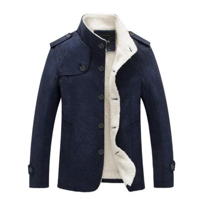 China MJC51 Thick Men's Jacket Coat Eco-friendly Winter Long Sleeve Woolen Warm Fashion Coat Thicken Men's Coat for sale