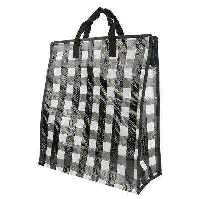 China Wholesale Reusable Moisture Proof Packaging PP Grid Woven Shopping Bags for sale