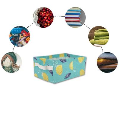 China Universal Cloth Cloth Folding Sundries OEM Household Organizer Collapsible Storage Basket for sale