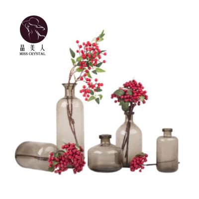 China Eco-friendly Clear Bubble Glass Vase Flower Wind Missc Decoration Props Home Photography Props for sale