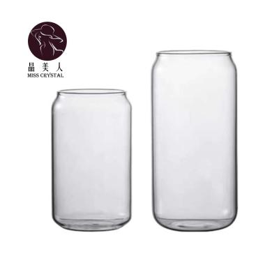 China Europe style minimalist boreal coke can pattern glass cup to wedding wine glass cup high borosilicate glass for restaurant party for sale