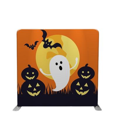 China Modern Customized Portable Straight Aluminum Tube Frame Trade Show Pillow Case Halloween Backdrop Stand for sale