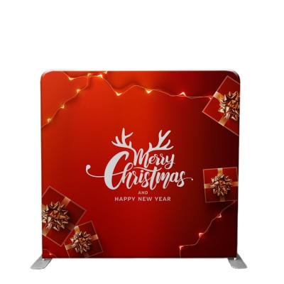 China Modern Customized Portable Upright Aluminum Tube Frame Trade Show Pillow Case Holiday Christmas Backdrops Stand for sale