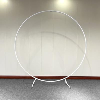 China New Style White Aluminum Tube Party Backdrop Wedding Anniversary Round Balloon Stand or Circle Backdrop Stand for sale