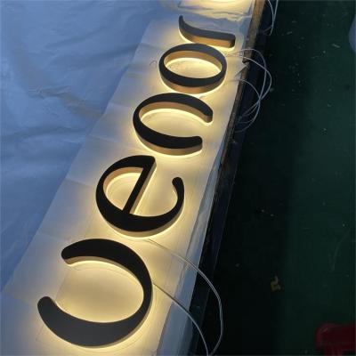 China Illuminated Signs Customized 3D Led Channel Letters Exterior And Interior Store Signage Backlit Illuminated Logo Sign for sale