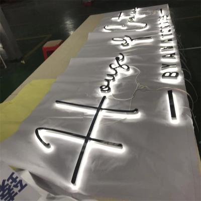 China Custom Backlit Luminous Signs Channel 3D Letters Custom Lighted Signs For Office Bar Shop Restaurant Sign Wall Sign for sale