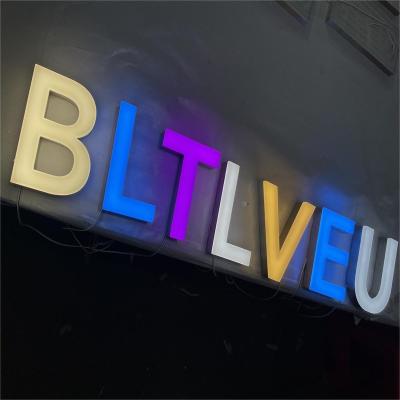 China Illuminated Signs 3D Frontlit Sign Led Signage Outdoor&Indoor Custom Logo Light Sign Wall Led Illuminated Letters for sale