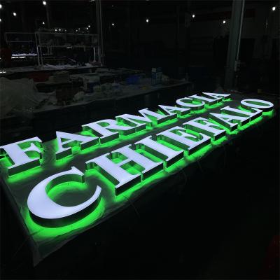 China Illuminated Custom Signs Outdoor And Indoor 3D Storefront Illuminated Double Side Acrylic Led Wall Channel Letter Sign for sale