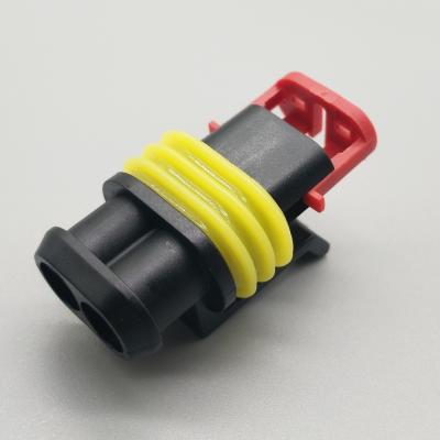 China 282080-1 1.5 Pitch 4 Holes 10pin 2 Ways Automotive Waterproof Automotive Wiring Connectors for sale