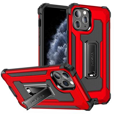 China High Quality Multifunctional Kickstand Holder Phone Case 2 in 1 Shockproof For iPhone 11 12 13 pro Max Mobile Phone Back Cover for sale